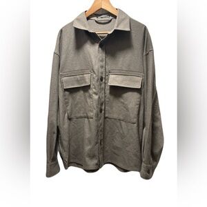 Zara Sepia-Colored Lightweight Button-Up Jacket